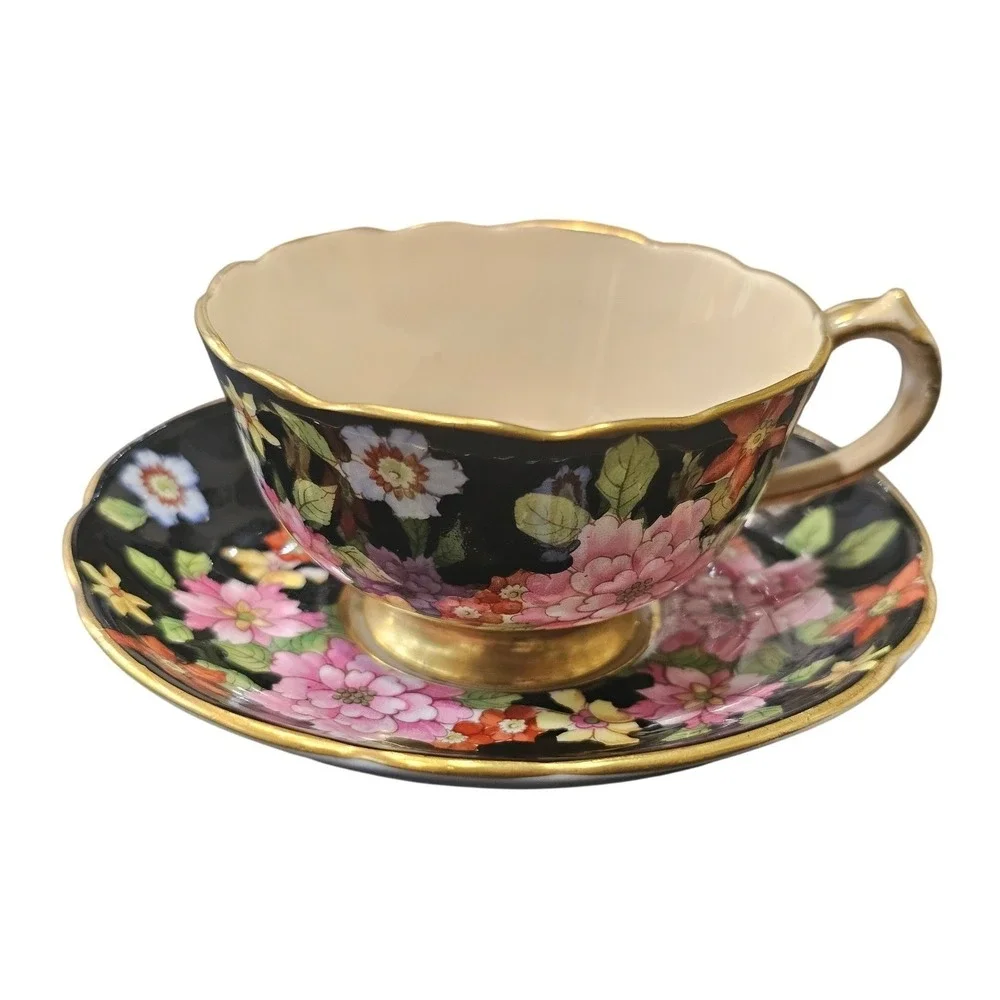 Vintage Paragon Chintz Teacup Saucer Set Floral Fine Bone China Made in England